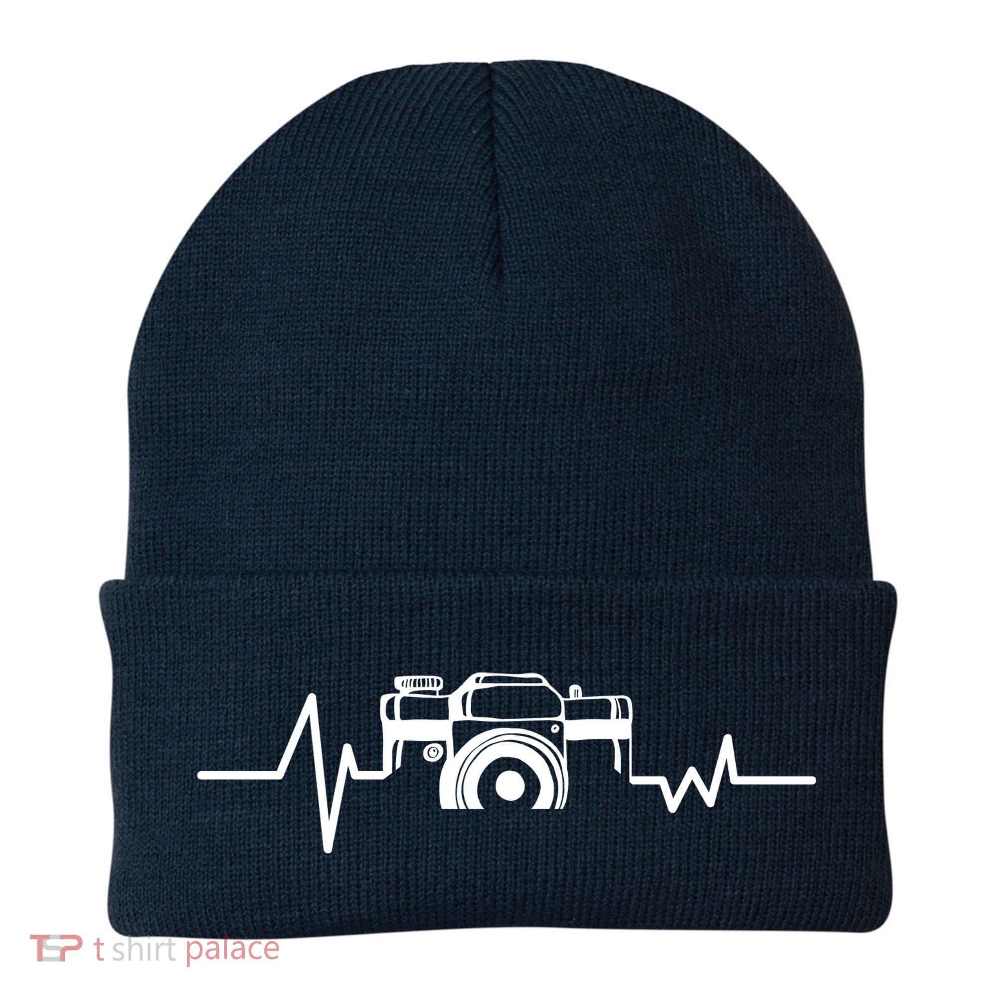 Camera Photographer Heartbeat Beanie