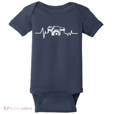 Camera Photographer Heartbeat Baby Bodysuit