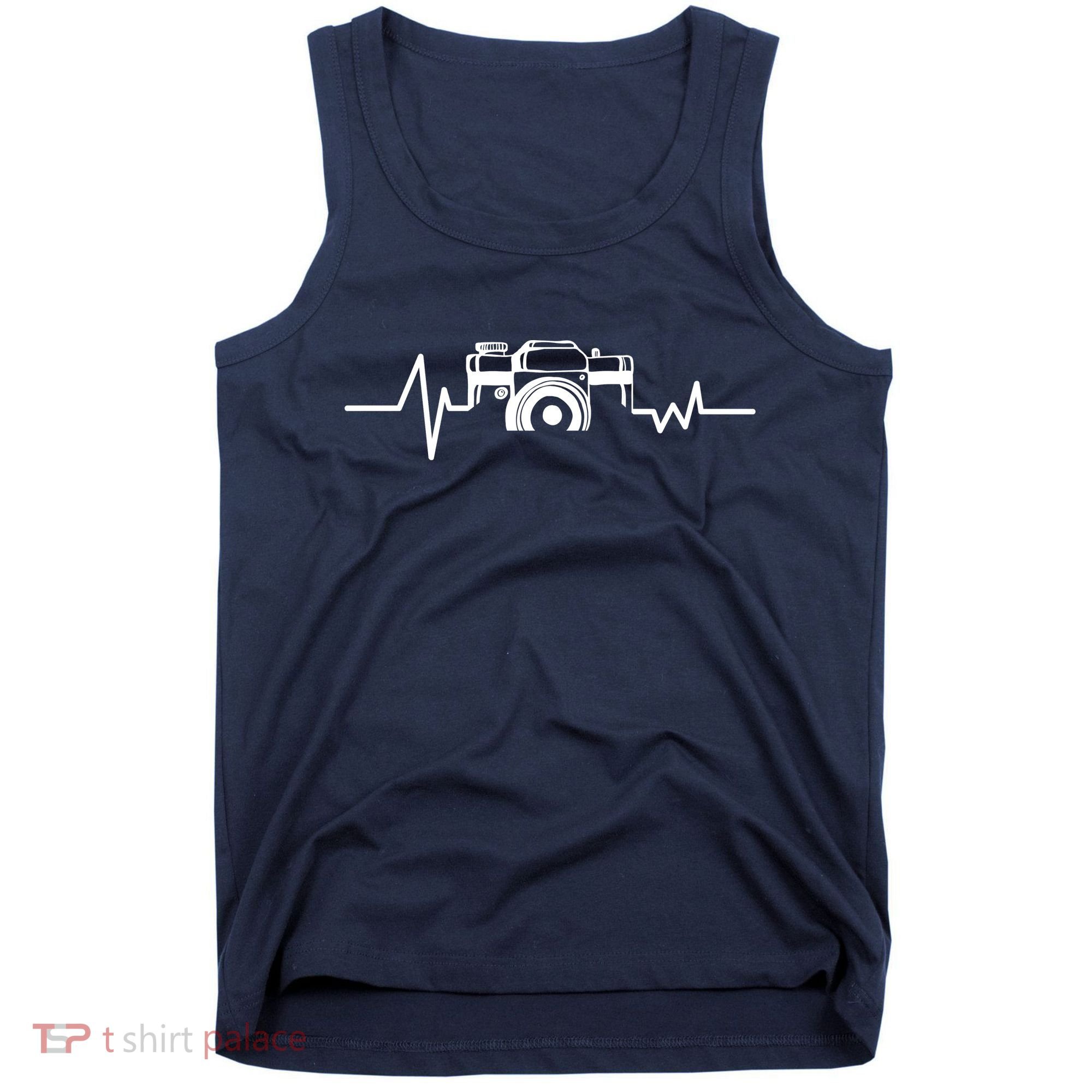 Camera Photographer Heartbeat Tank Top