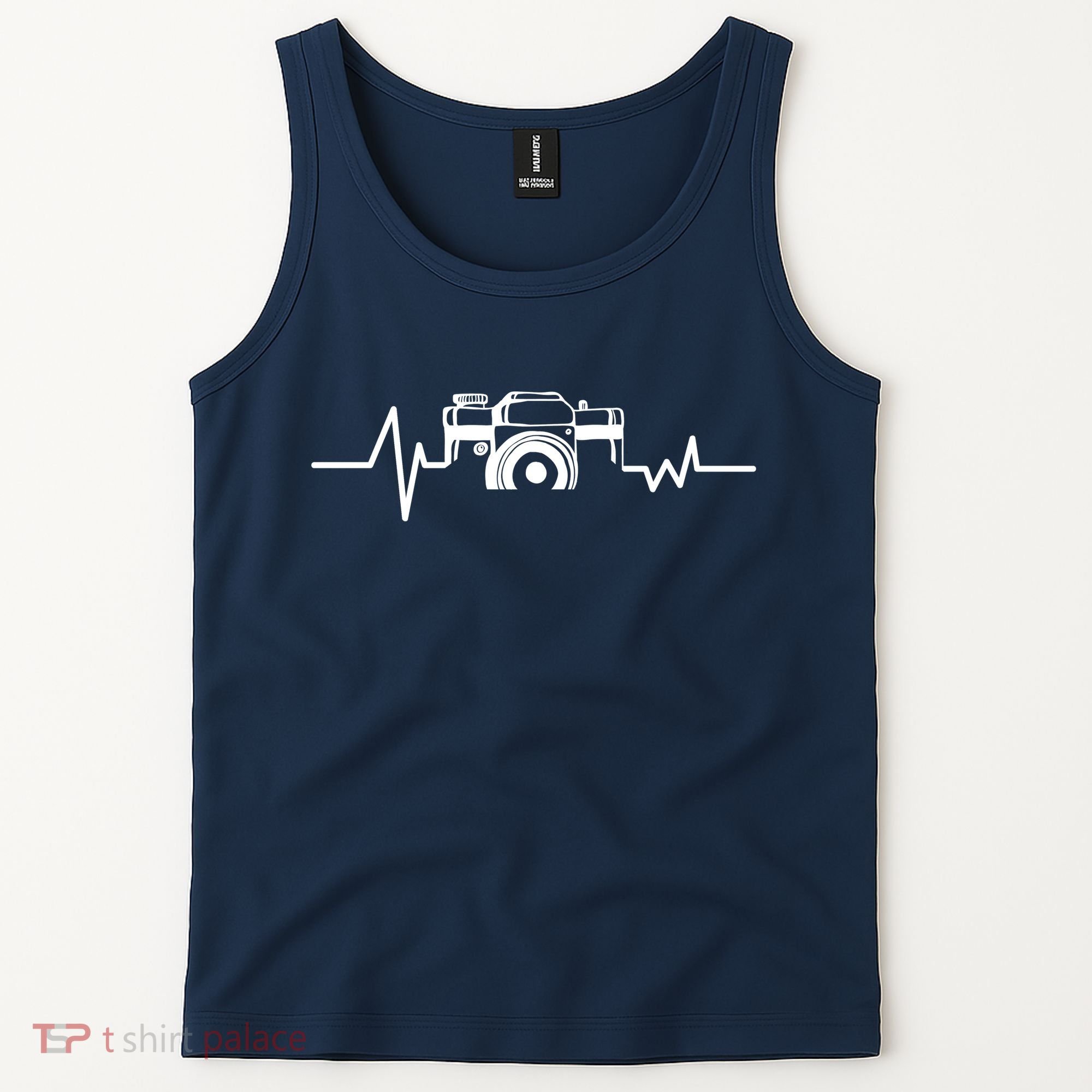 Camera Photographer Heartbeat Tank Top