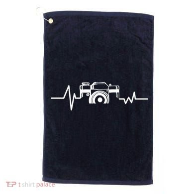 Camera Photographer Heartbeat Golf Towel