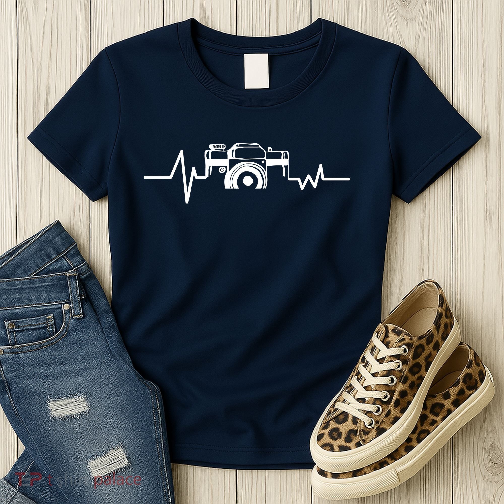 Camera Photographer Heartbeat Women's T-Shirt