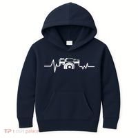 Camera Photographer Heartbeat Kids Hoodie thumb 0