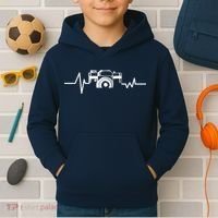 Camera Photographer Heartbeat Kids Hoodie thumb 2
