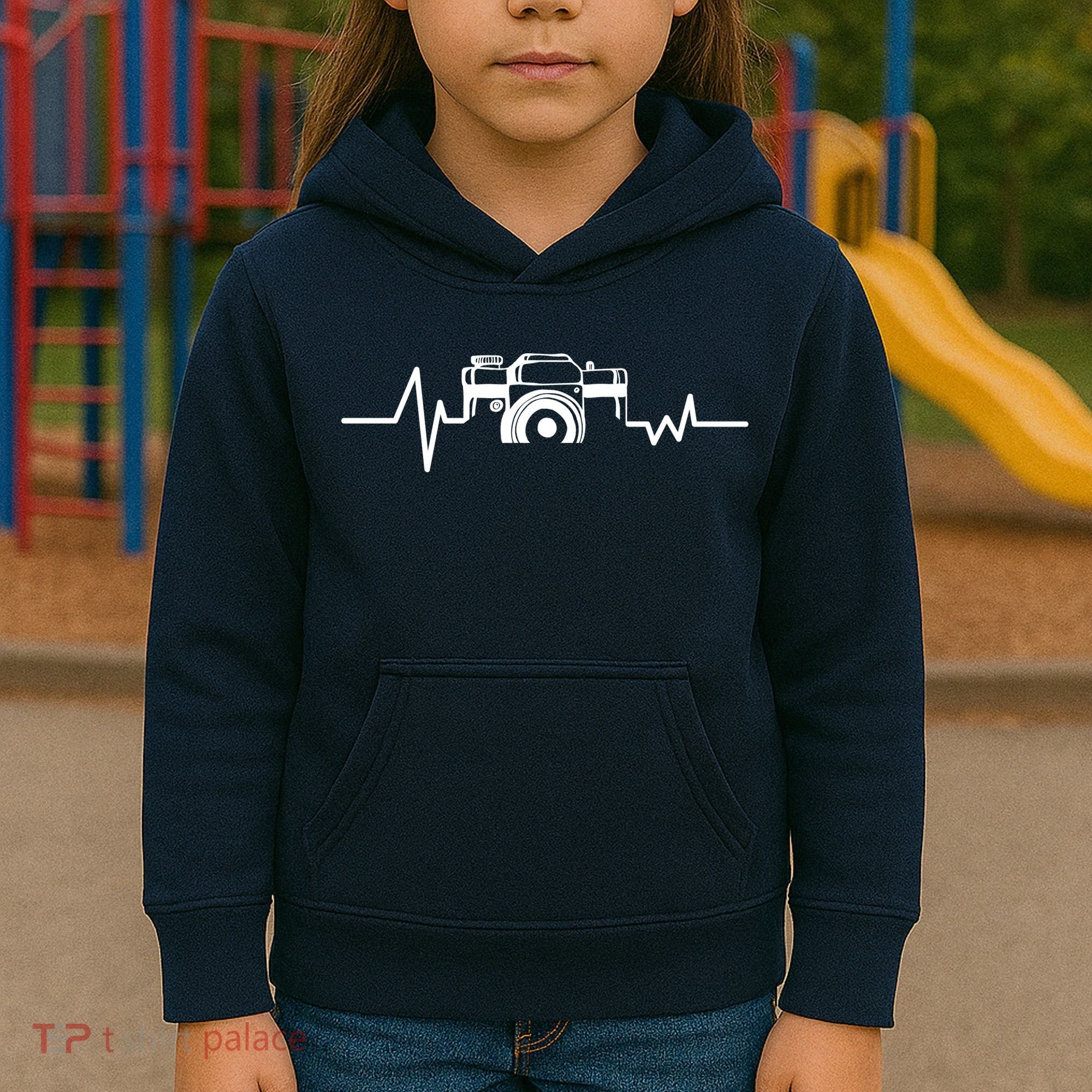 Camera Photographer Heartbeat Kids Hoodie