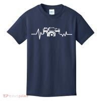 Camera Photographer Heartbeat Kids T-Shirt thumb 0