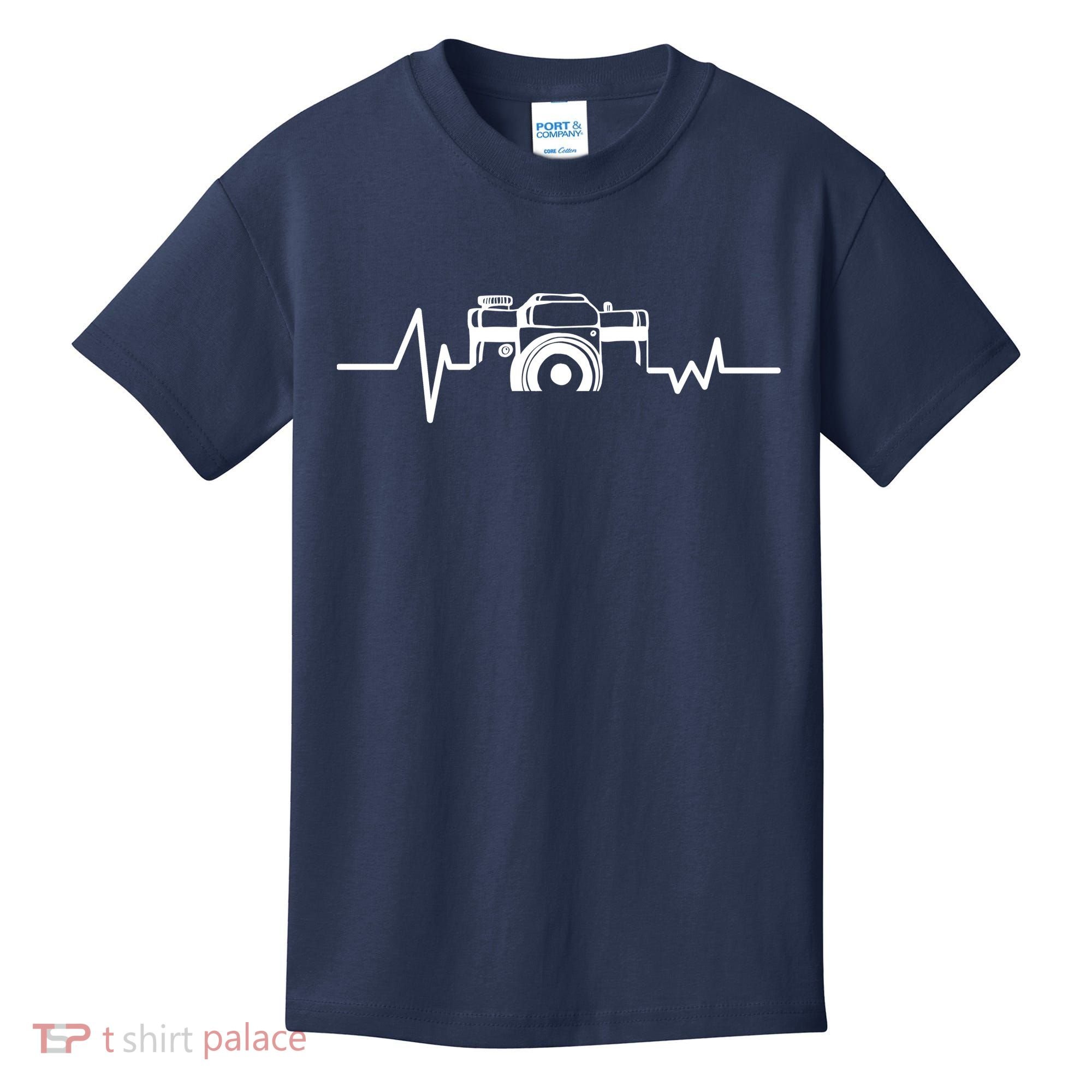 Camera Photographer Heartbeat Kids T-Shirt