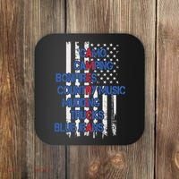 Camo Camping Bonfires Country Music Mudding  Trucks Blue Jeans Coaster thumb 0