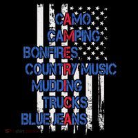 Camo Camping Bonfires Country Music Mudding  Trucks Blue Jeans Ornament thumb 1
