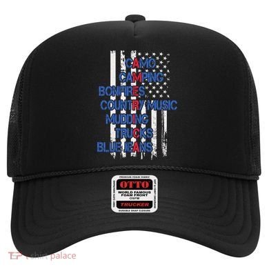 Camo Camping Bonfires Country Music Mudding  Trucks Blue Jeans Hat