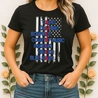 Camo Camping Bonfires Country Music Mudding  Trucks Blue Jeans Women's T-Shirt thumb 2