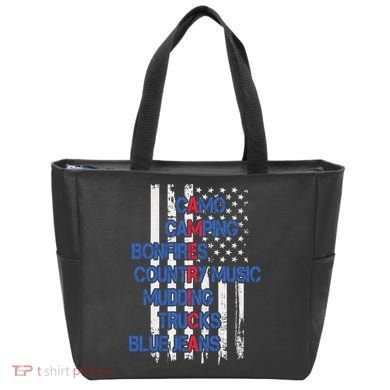 Camo Camping Bonfires Country Music Mudding  Trucks Blue Jeans Tote Bag