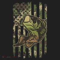 Camouflage American Flag Fishing Camo Beanie thumb 2