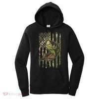 Camouflage American Flag Fishing Camo Women's Hoodie thumb 0