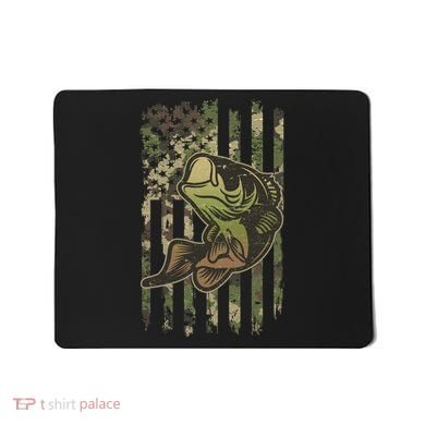 Camouflage American Flag Fishing Camo Mousepad