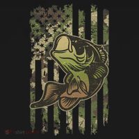Camouflage American Flag Fishing Camo Mousepad thumb 1