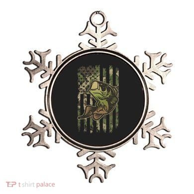 Camouflage American Flag Fishing Camo Ornament