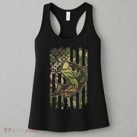 Camouflage American Flag Fishing Camo Women's Tank Top thumb 3