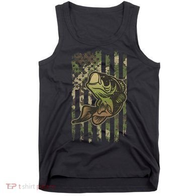 Camouflage American Flag Fishing Camo Tank Top