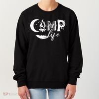 Camp Life Cute Camping Nature Logo Women's Sweatshirt thumb 0
