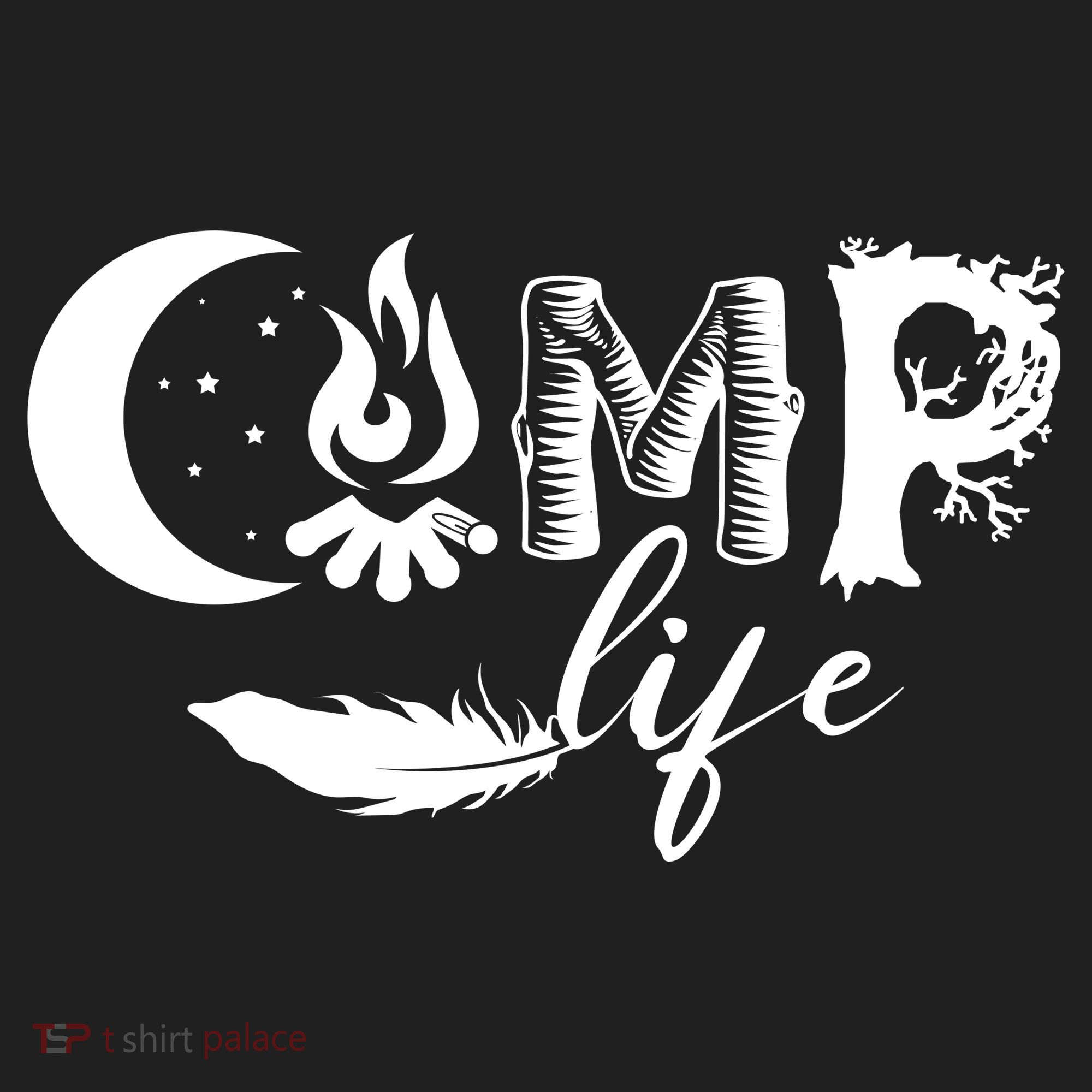 Camp Life Cute Camping Nature Logo Women's Sweatshirt