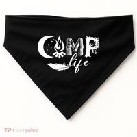 Camp Life Cute Camping Nature Logo USA-Made Doggie Bandana thumb 0