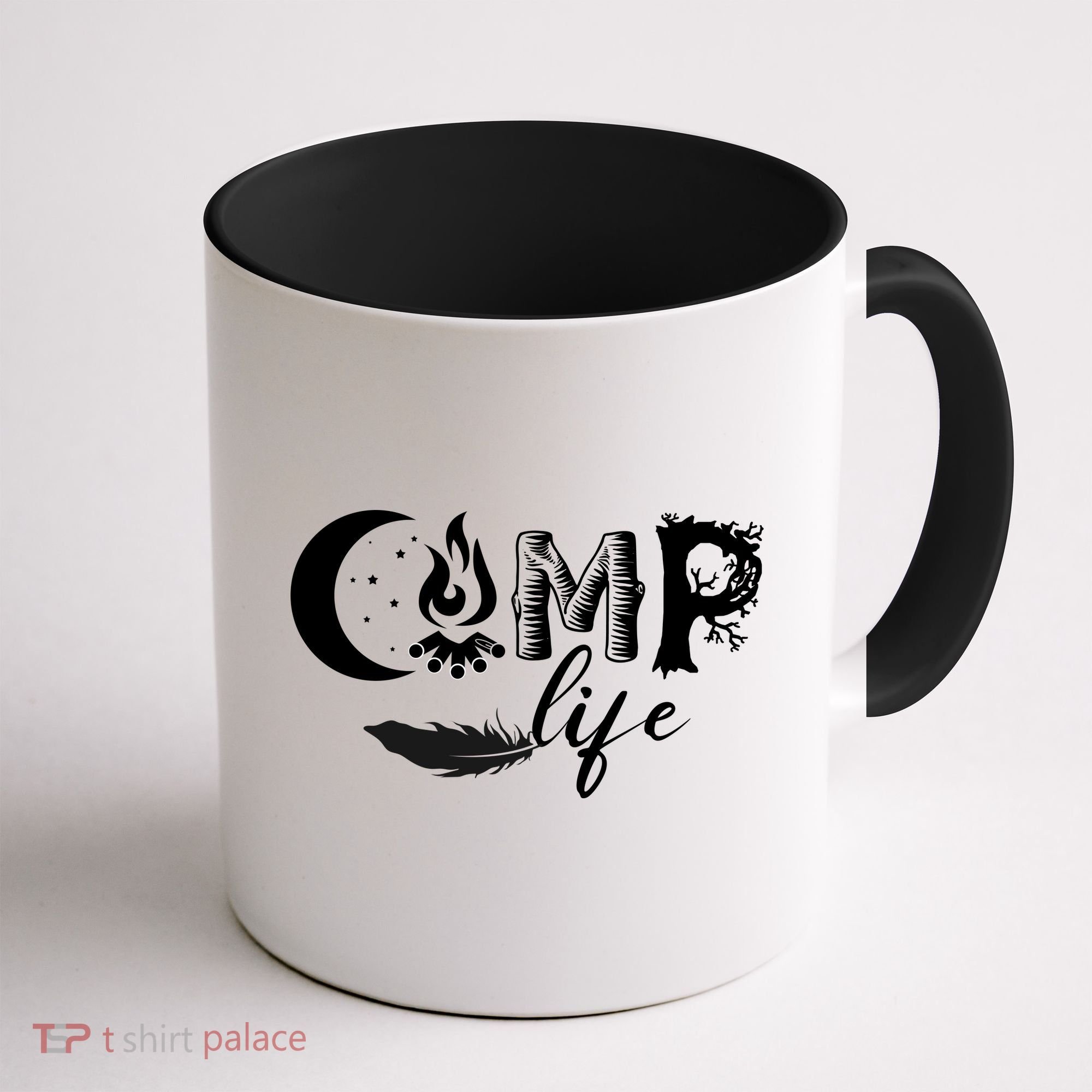 Camp Life Cute Camping Nature Logo Coffee Mug
