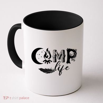 Camp Life Cute Camping Nature Logo Coffee Mug