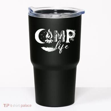 Camp Life Cute Camping Nature Logo Tumbler