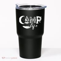 Camp Life Cute Camping Nature Logo Tumbler thumb 0