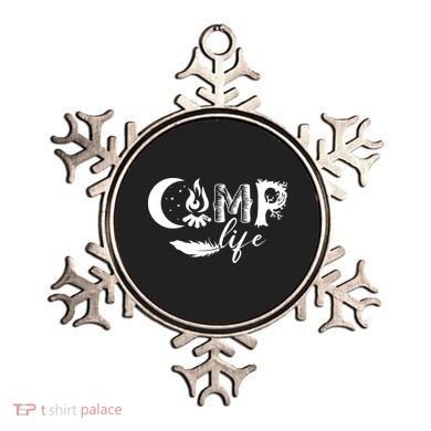 Camp Life Cute Camping Nature Logo Ornament