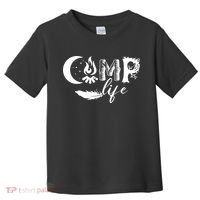 Camp Life Cute Camping Nature Logo Toddler T-Shirt thumb 0