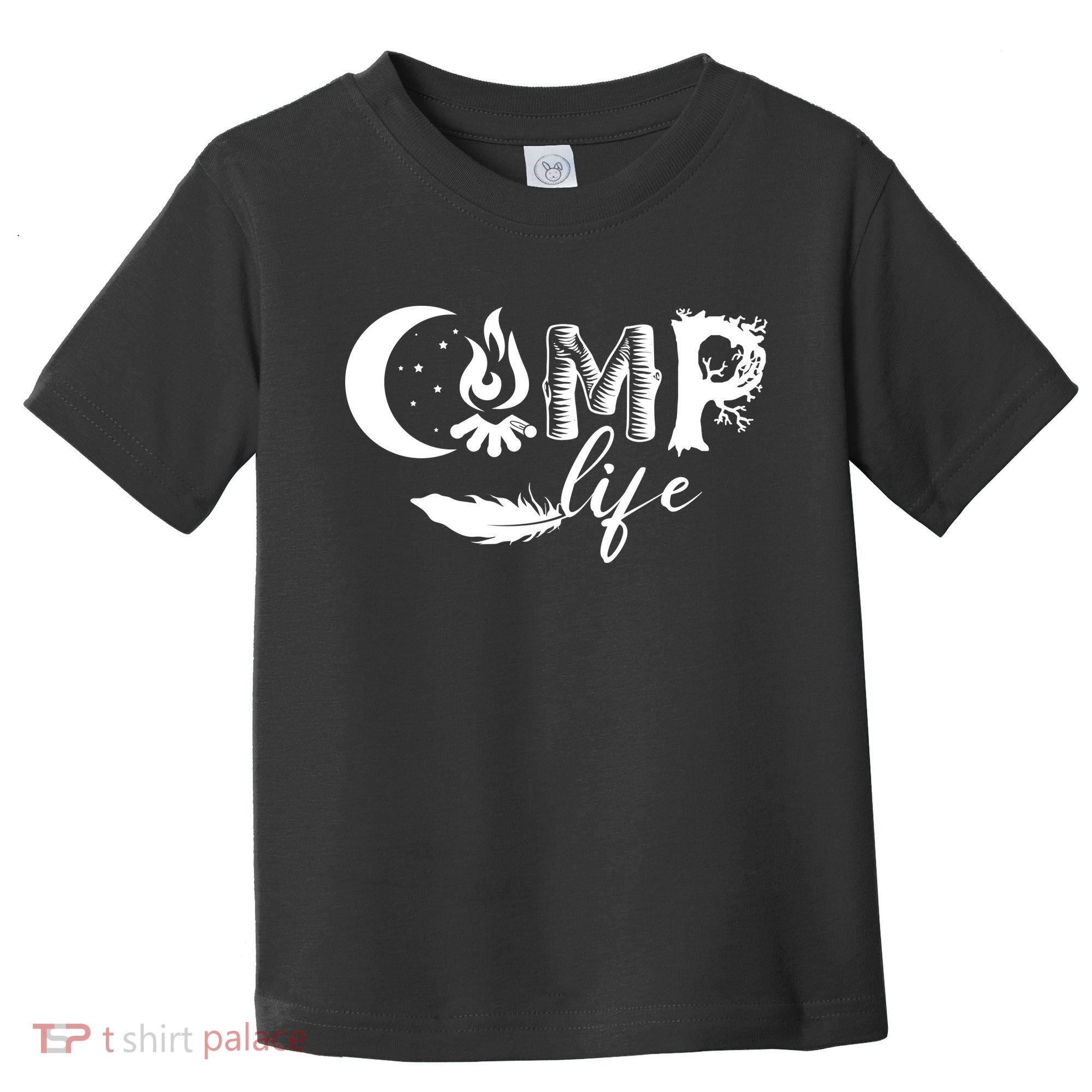 Camp Life Cute Camping Nature Logo Toddler T-Shirt