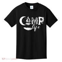 Camp Life Cute Camping Nature Logo Kids T-Shirt thumb 0