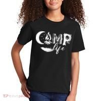 Camp Life Cute Camping Nature Logo Kids T-Shirt thumb 2