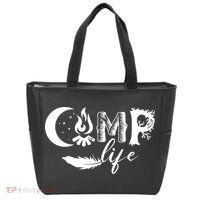 Camp Life Cute Camping Nature Logo Tote Bag thumb 0