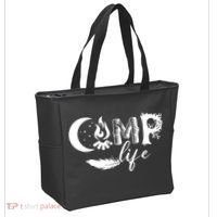 Camp Life Cute Camping Nature Logo Tote Bag thumb 2