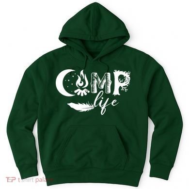 Camp Life Cute Camping Nature Logo Hoodie