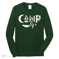 Camp Life Cute Camping Nature Logo Long Sleeve Shirt thumb 0