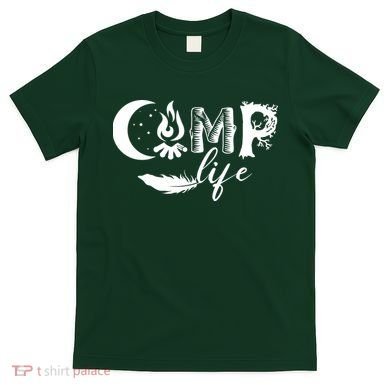 Camp Life Cute Camping Nature Logo T-Shirt