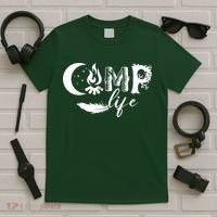 Camp Life Cute Camping Nature Logo T-Shirt thumb 5