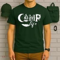 Camp Life Cute Camping Nature Logo T-Shirt thumb 6