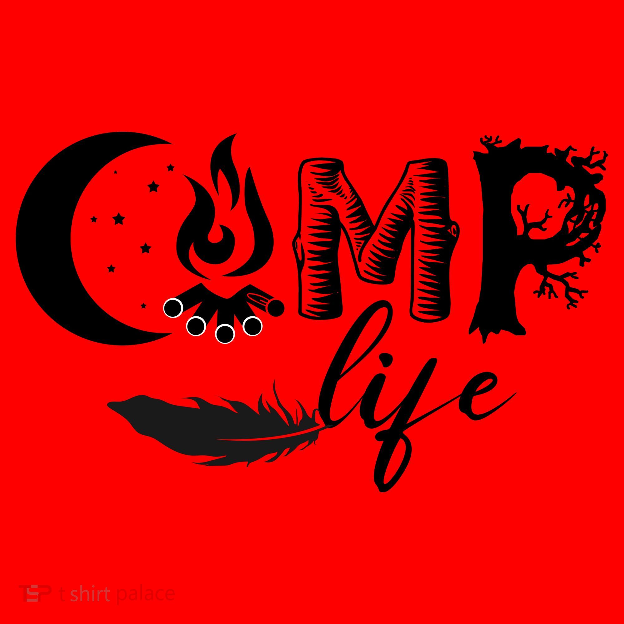 Camp Life Cute Camping Nature Logo Santa Hat