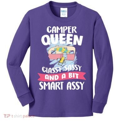 Camper Queen Kids Long Sleeve Shirt