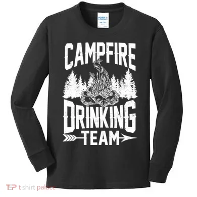 Campfire Drinking Team Kids Long Sleeve Shirt