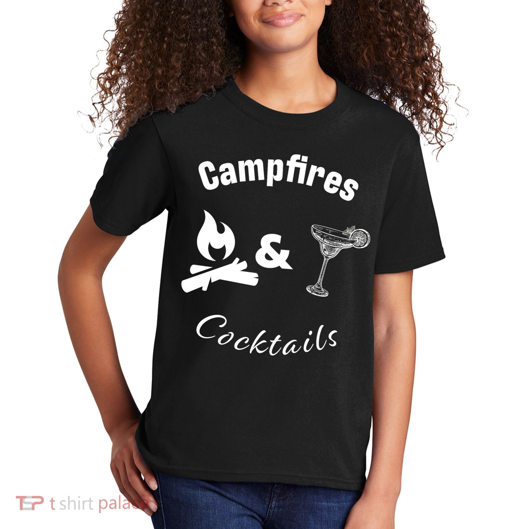 Campfires And Cocktails Kids T-Shirt