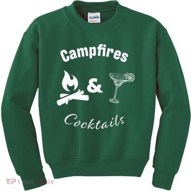 Campfires And Cocktails Kids Sweatshirt