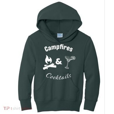 Campfires And Cocktails Kids Hoodie