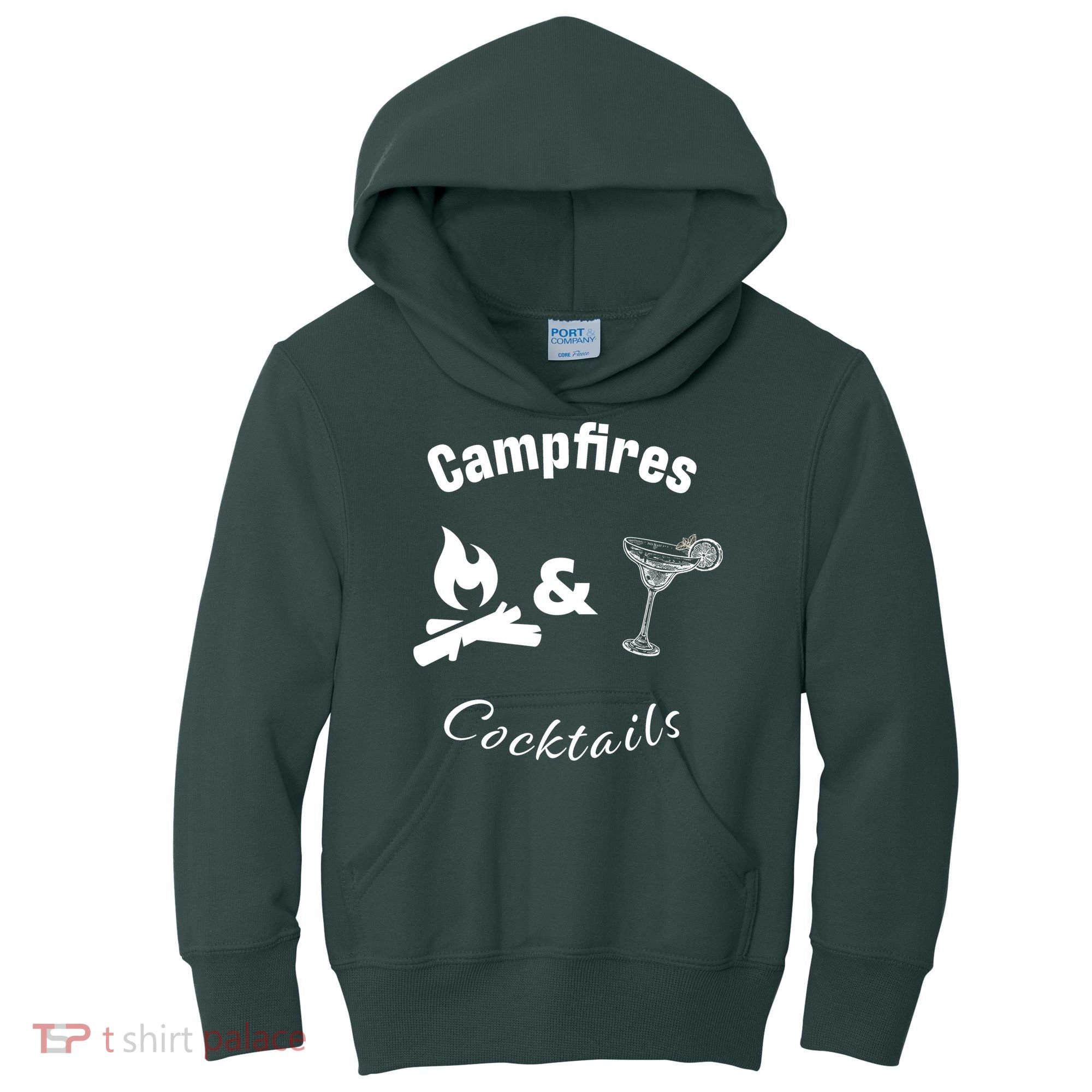Campfires And Cocktails Kids Hoodie