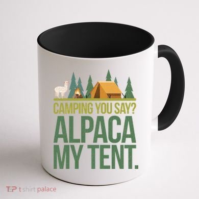 Camping Alpaca My Tent Coffee Mug back